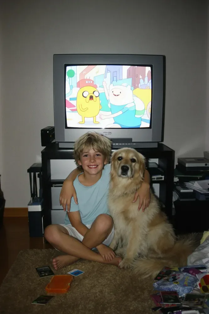 Grungy Analog Photo Of 10 Year Old Finn