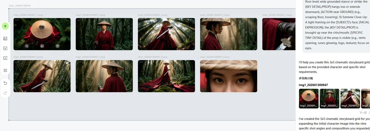 Comic / Storyboard - Cinematic Female Warrior Portrait Prompt