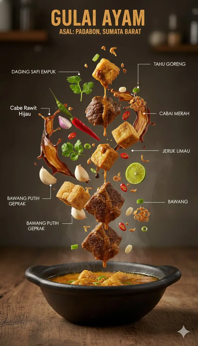 Infographic / Edu Visual - Ultra-Realistic Indonesian Culinary Infographic