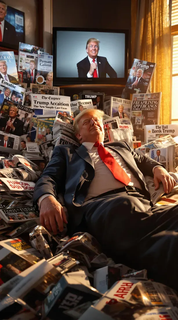 Donald Trump Lying On Pile Of Garbage Unreal