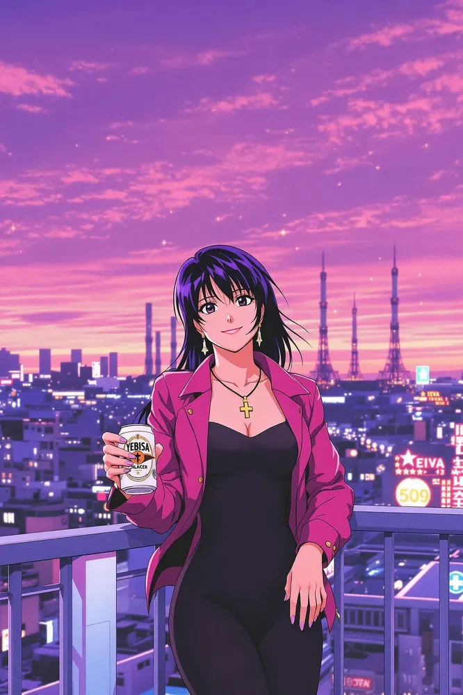 90s Anime Art Of Misato Katsuragi From Neon