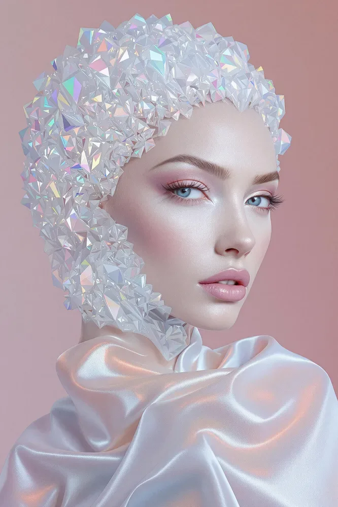 A Surreal Portrait Of A Woman With Translucent