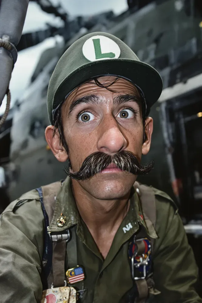 Grungy Photo Of Luigi From Mario Broxshown During