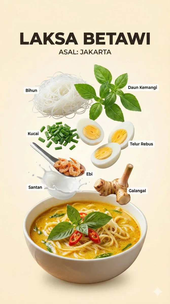 Infographic / Edu Visual - Structured Indonesian Food Infographic Prompt