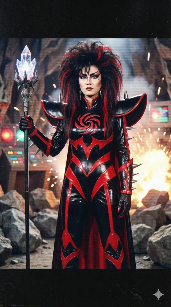 YouTube Thumbnail - Prompt for 80s TV Style Villainess Character Design