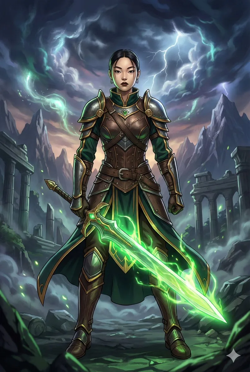 Game Asset - Combining image generation prompts for a fantasy card style