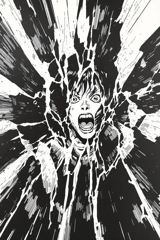 Vintage 90s Anime Scratchy Pen Strokes