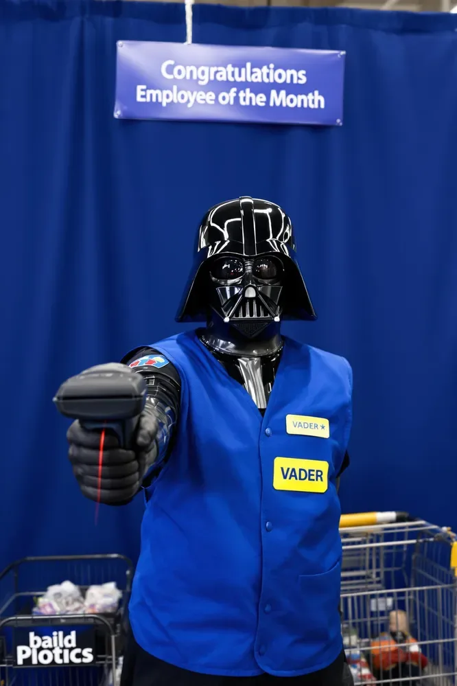 Walmart Employee Of The Month Photo Featuring Darth