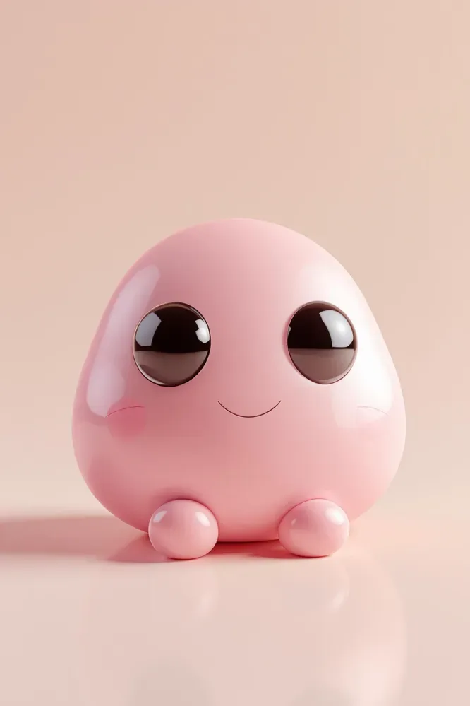 Cute 3D Blob Matte Simple Github Discord Style