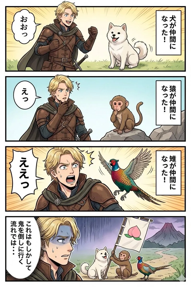 Comic / Storyboard - Google Nano Banana Manga: One Person and Three Animals