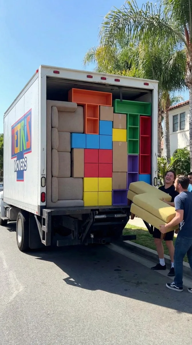 YouTube Thumbnail - Tetris Home Organization Humor Prompt