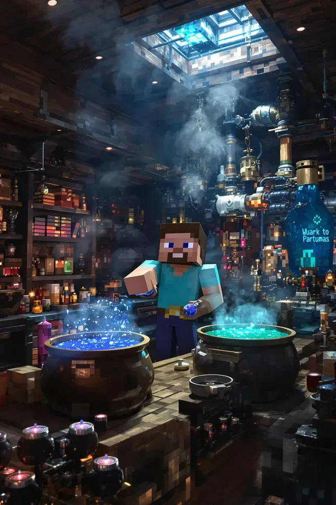 Minecraft Steve Cooking Meth