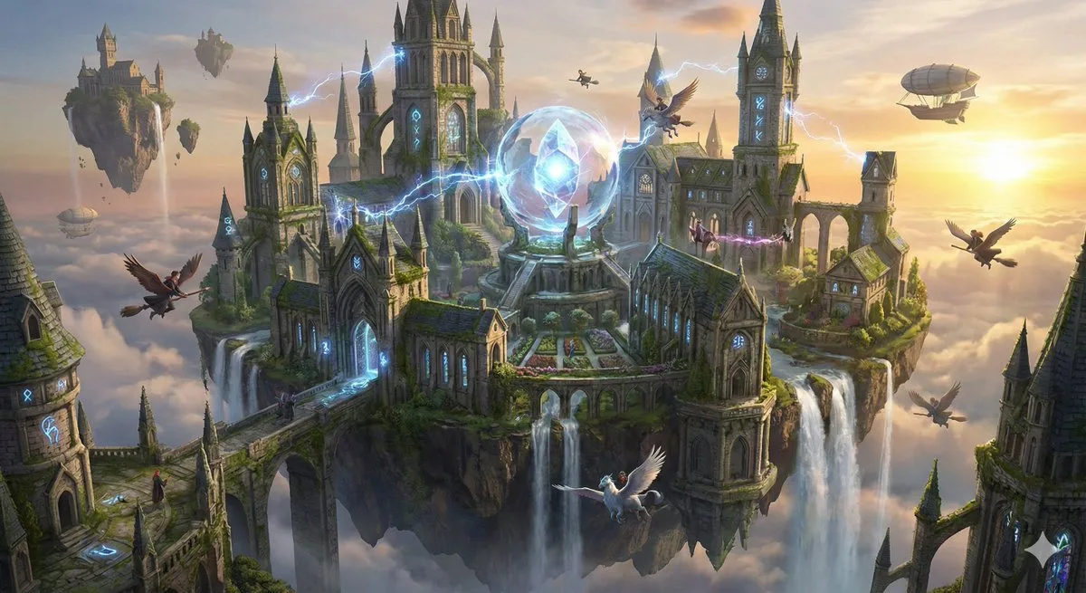 Game Asset - Simple Floating Mage Academy Prompt